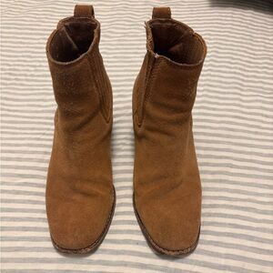 Madewell Tan Suede Heeled Boots